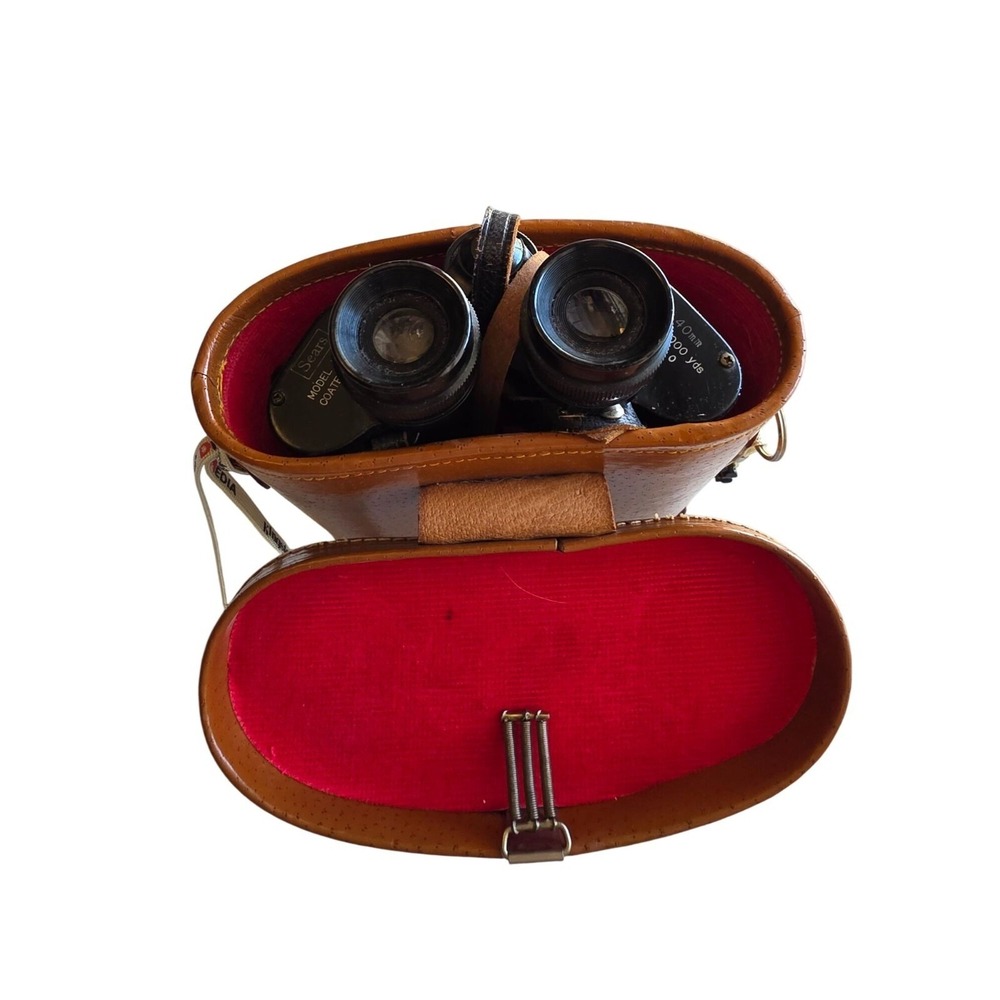 Vintage Sears 8x40mm Binoculars‎ With Leather Case & Coated Optics Model 6210 F3